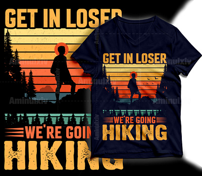 Best selling Vintage Hiking T-shirt Design adventure t shirt design apparel best hiking t shirt design branding design graphic design hiking t shirt design illustration logo merch by amazon t shirt design outdoor t shirt design retro vintage t shirt design t shirt t shirt mockup tee design tshirts vector vintage retro