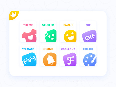 Cute icons app colorful design icon illustration ui