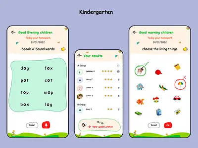 Kindergarten online Education Now day kids spe app colorfull ui creative app education kids learning kindergarten lkg ukg mobile ui play school