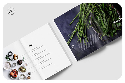 Esensial Food Magazine & Cookbook a4 adobe indesign agency catalog catalogue company corporate esensial food graphic design indesign magazine minimalist modern print printable professional simple template us letter