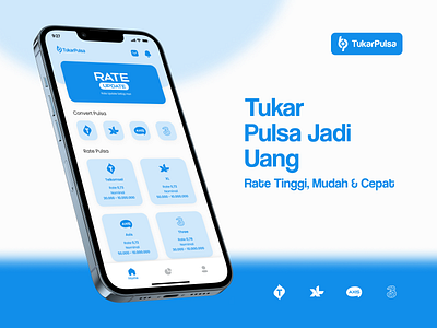 TukarPulsa App app bank convert apps convert pulsa credit e money ewallet ios ios app iphone mobile app pulsa tukar pulsa ui ux