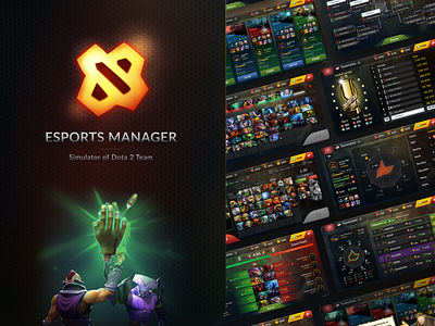 Mobile Game. Simulator of Dota 2 Team app character dota dota2 game interface mobile ui ux