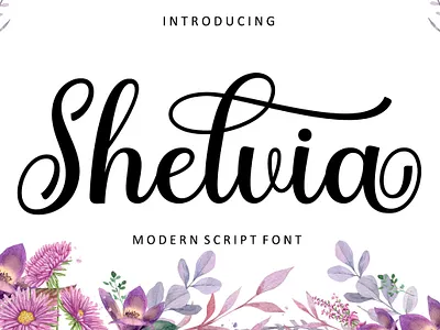 Shelvia branding design graphic design illustration logo logo fonts love fonts modern fonts script fonts