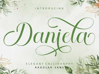 Daniela branding design graphic design illustration logo logo fonts love fonts modern fonts script fonts