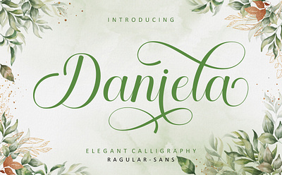 Daniela branding design graphic design illustration logo logo fonts love fonts modern fonts script fonts