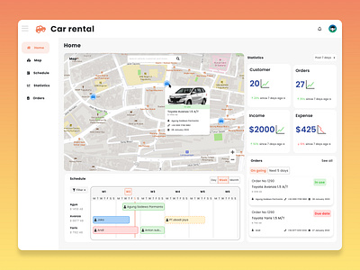 Car Rental UI design ui ui design ux