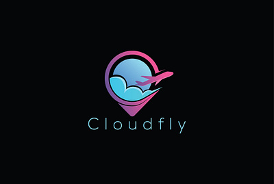 CLOUDFLY design flat graphic design illustration logo minimal vector