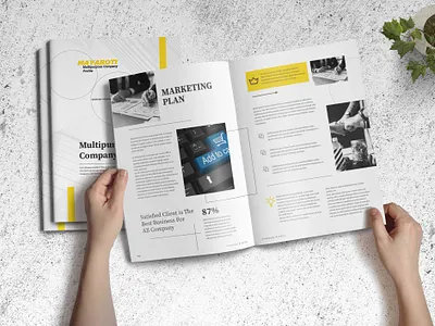 Multipurpose Company Profile Template advertising agency brochure booklet design brand identity branding brochure brochure design company profile editorial editorial design lead magnet marketing print design