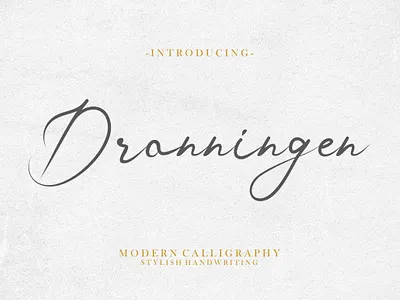 Dronningen branding design graphic design illustration logo logo fonts love fonts modern fonts script fonts