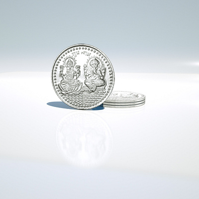 Silver Coin 3d 3d render animation branding design doodle graphic design illustration logo product product designing ui vector