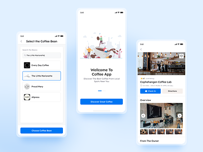 Coffee Shop app agency app application clean coffee coffee shop creative design find shop mobile app ui