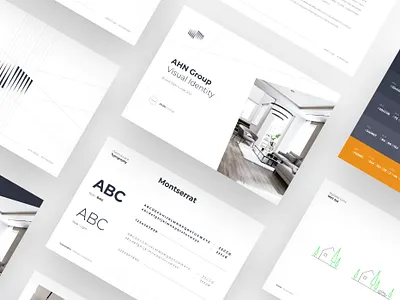 AHN Group Visual Identity 3d app brand book branding color pallete design graphic design icon illustration logo showcase typography ui ux vector