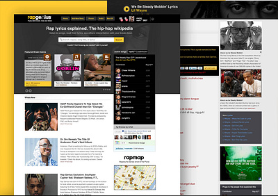 rapgenius (genius.com) branding hiphop webdesign