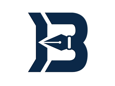 BW Designs Logo b blue design illustration logo pen w