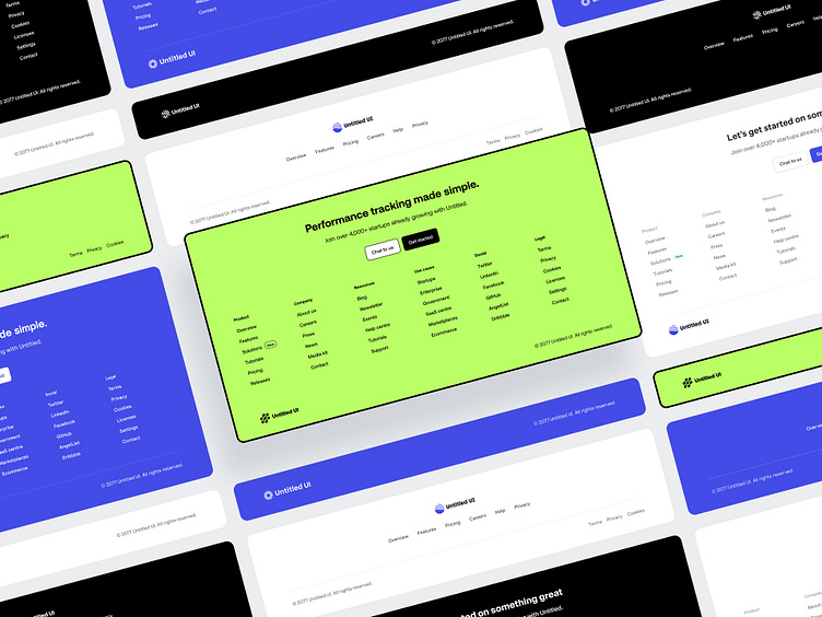 Footers — Untitled UI by Jordan Hughes® on Dribbble
