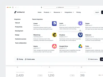 Header navigation — Untitled UI dropdown figma header mega nav meganav menu minimal minimalism nav navigation ui design user interface ux design web design webflow