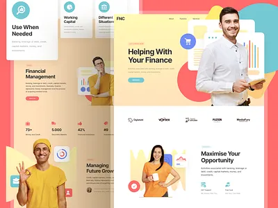 Finance Website design figma finance landing responsive sketch template ui ux xd