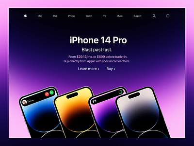 iPhone product website apple ecommerce iphone nft product landing page web design website design