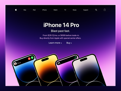 iPhone product website apple ecommerce iphone nft product landing page web design website design