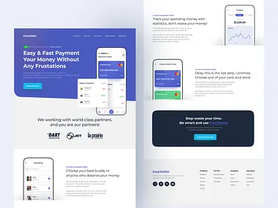 EasyWallet Landing Page app design ui ux