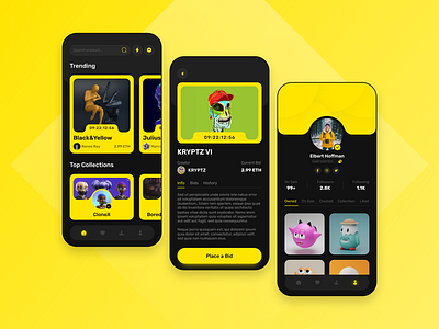 NFT Application app appdesign application design dribbble marketplace nft nfts ui