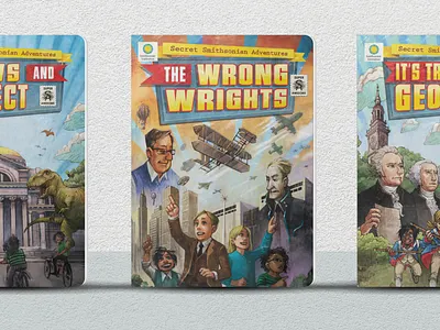 Secret Smithsonian Adventures art book book cover comic cover design graphic novel illustrator lettering