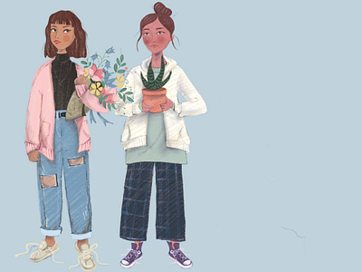 2 Girls design graphic design illustration ui