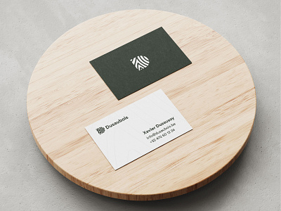 Logo Dusaubois business card carpenter carpentry logo mockup natural wood woodworker woodworking