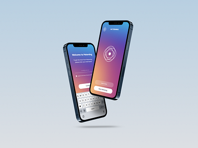 Patterning mobile app blue app design illustration ios ios app ios home screen ios landing screen landing screen ui ux vector