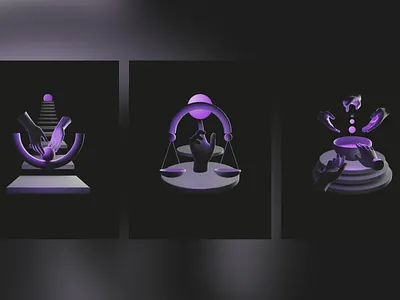 Cauldron Blog - 3D Illustrations 01 3d 3d art 3d design 3d illustration art art direction blender blog branding dark digital digital art illustration mood purple surrealism ui visual design web