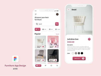 Furniture App Screens app design ecommerce furniture furniture app design home ios app screens templates ui ui ux ux