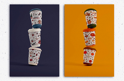 Design paper’s cups 3d art artist artwork branding character design drawing graphic design illustration illustrator pattern print design