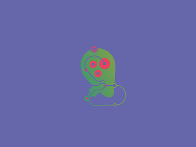 UCCMC-C-S-4R2-R0 17-3938 art branding chromosome design genome icon illustration logo mechano nft robot vector