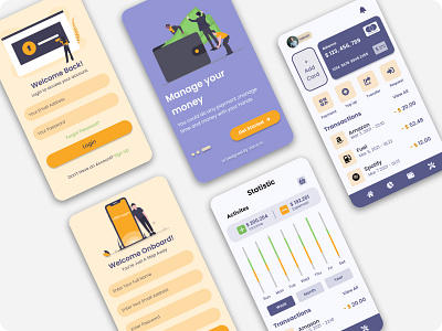 Manage Your Money app app ui branding ui ux wallet ui