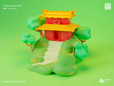 Chinese Ancient City-Juxianzhuang 3d art ancient building blender building chinese building game game building game design