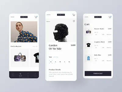 High Fashion E-Commerce App UI/UX | Archiv.333 lifestyle app
