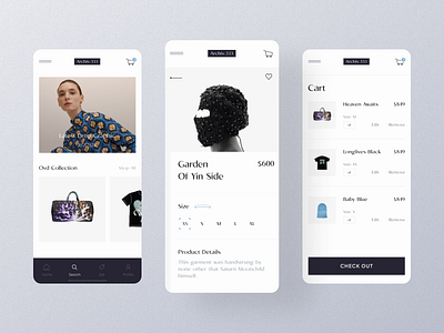 Archiv.333 - High Fashion App Concept app brands deisnger design fashion flat high fasion luxury minimal ui ui ux ux