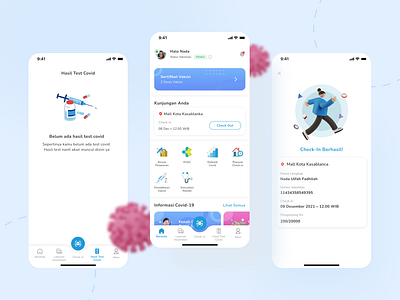 Peduli Lindungi Mobile App UI Redesign graphic design mobile app ui user interface