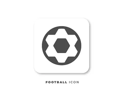 Football Icon creative design flat design football graphic design icon illustration logo ui ui ux vector