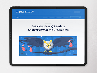 QR Code Generator — Blog Illustrations design editorial editorial illustration fitness graphic design illustration music owl qr code vector