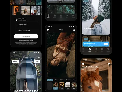 PresetsOne - Lightroom Presets App app design figma lightroom mobile ui ux
