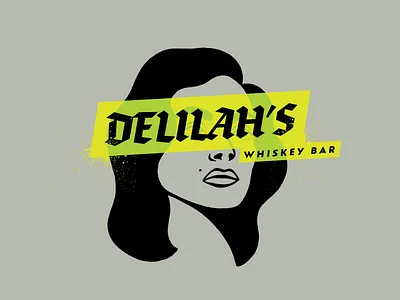 Delilah's Whiskey Bar bars branding chicago delilah female illustration logo design redesign typography whiskey woman
