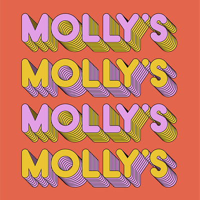 Molly's Cupcakes Redesign branding cupcakes dessert logo redesign retro design