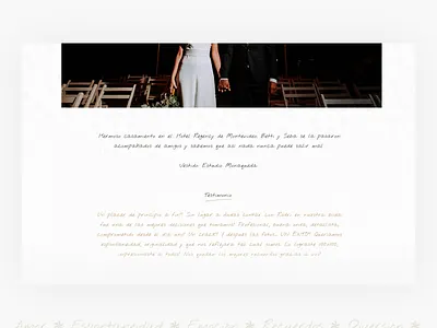 Wedding Photographer website design emotion naturalness photographer photography simplicity spontaneity texture textures ui user interface ux web website wedding