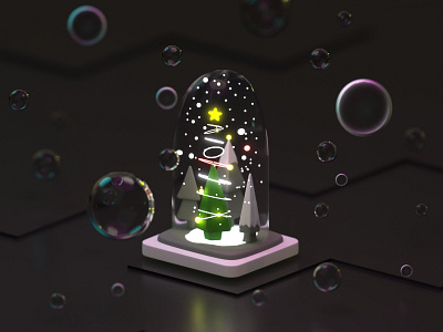 About Christmas Star 2022 3d 3dart 3dblender art blender bubble christmas dark holiday illustration lights newyear star tree