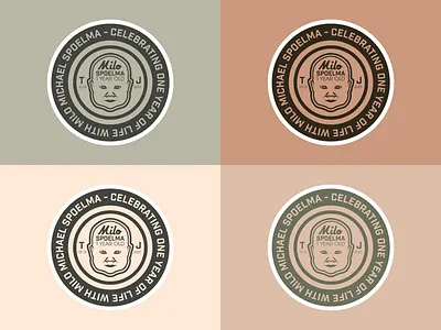 Milo - baby birthday badge babies baby badge birthday brand branding children design fun icon illustration kid kids logo minimal typography vector