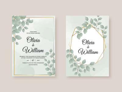 Wedding-invitation design graphic design illustration invitation invitationdesign rustic rusticinvitation rusticwedding vectorillustration watercolor watercolor style wedding weddinginvitation