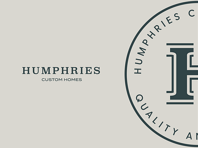 Humphries Custom Homes branding campfireandco design home building iconography illustration logo richmond typography vector