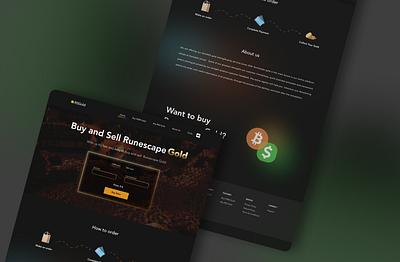 Virtual currency shop branding currency design game gold graphic design landing onlineshop runescape ui ux