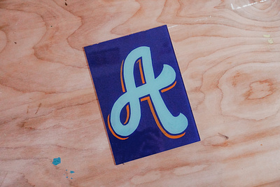 Reverse Glass Hand Painted A custom funky lettering hand lettered typography hand painted lettering letter exploration speed painting